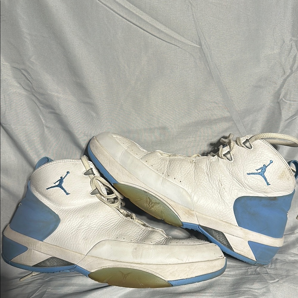 Air Jordan White and Blue Sneakers